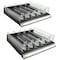 Azar Displays Adjustable Tall Divider Bin Cosmetic Tray w Pushers - Customize Slot Size to Product, Black, 2-Pack 225830-TALL-BLK-2PK - alternate 1